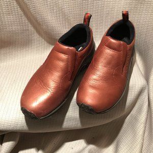 Merrell women jungle mocs rusty orange slip on, 9